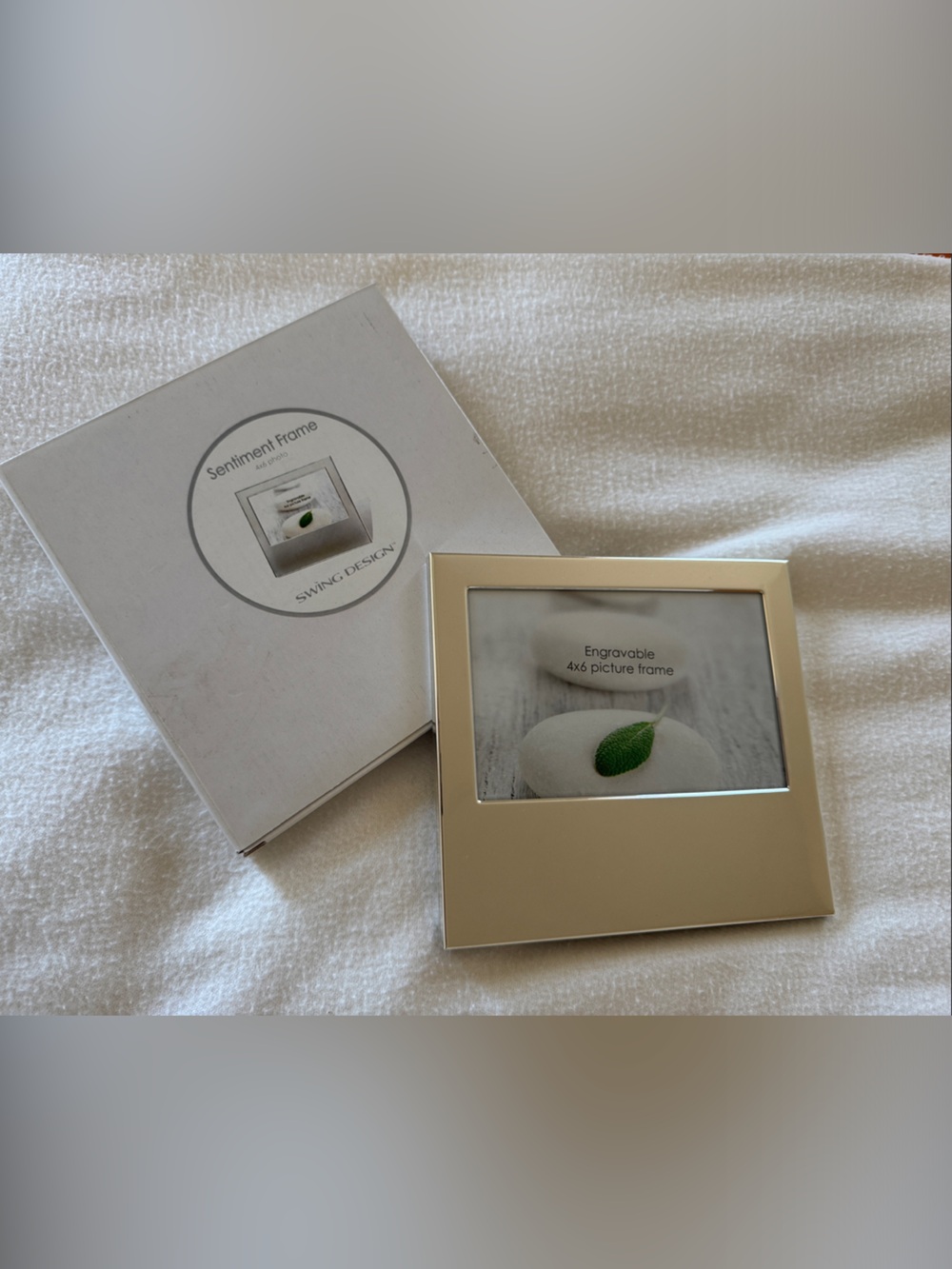 4x6 Silver Square Picture Frame with Thin Border